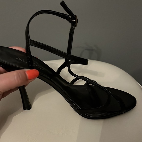 Aldo black strap oh heels - Picture 4 of 7